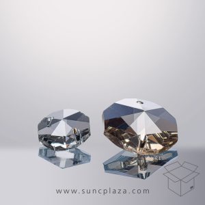 آویز دانه کریستال سایز بزرگ سفید کارتنی