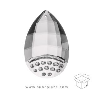آویز زیرنگینی سفید شفاف کارتنی